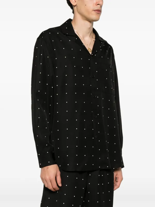 RRL　ポルカドット　シャツ　L　ブラック Róhe ポルカドット シャツ | ブラック | FARFETCH JP