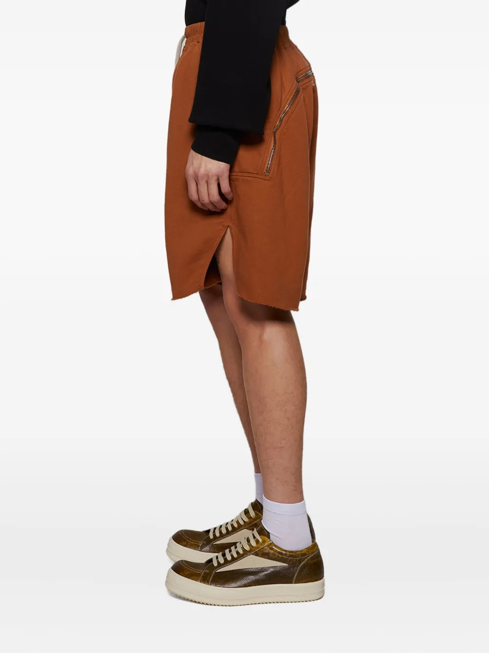 Rick Owens DRKSHDW Shorts met trekkoordtaille Oranje