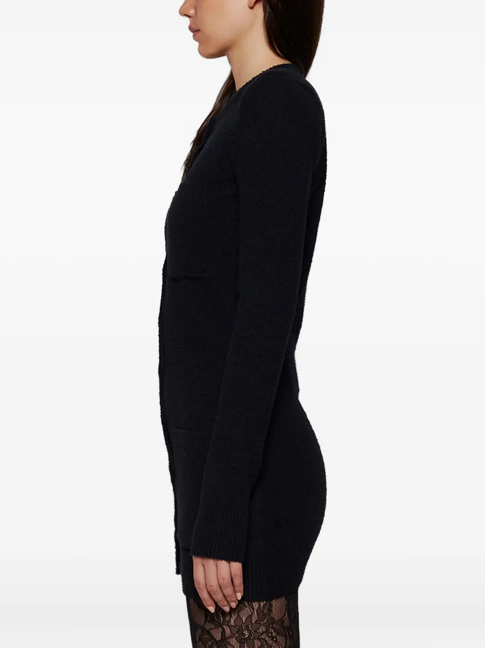 WARDROBE.NYC Button-up vest met gewatteerde schouders Zwart