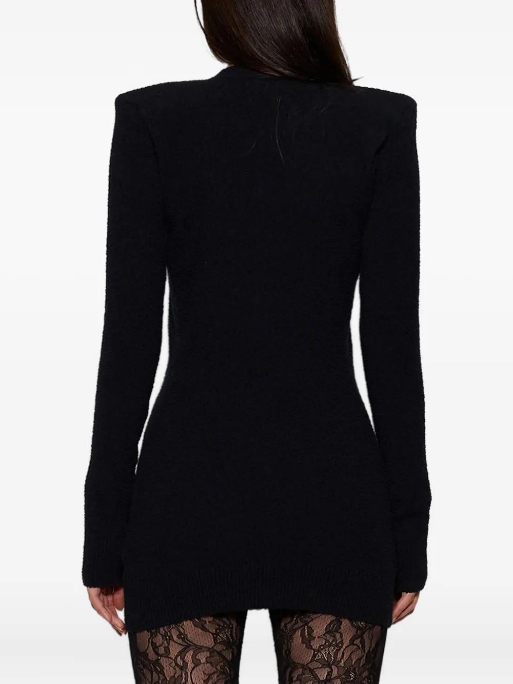 WARDROBE.NYC Button-up vest met gewatteerde schouders Zwart