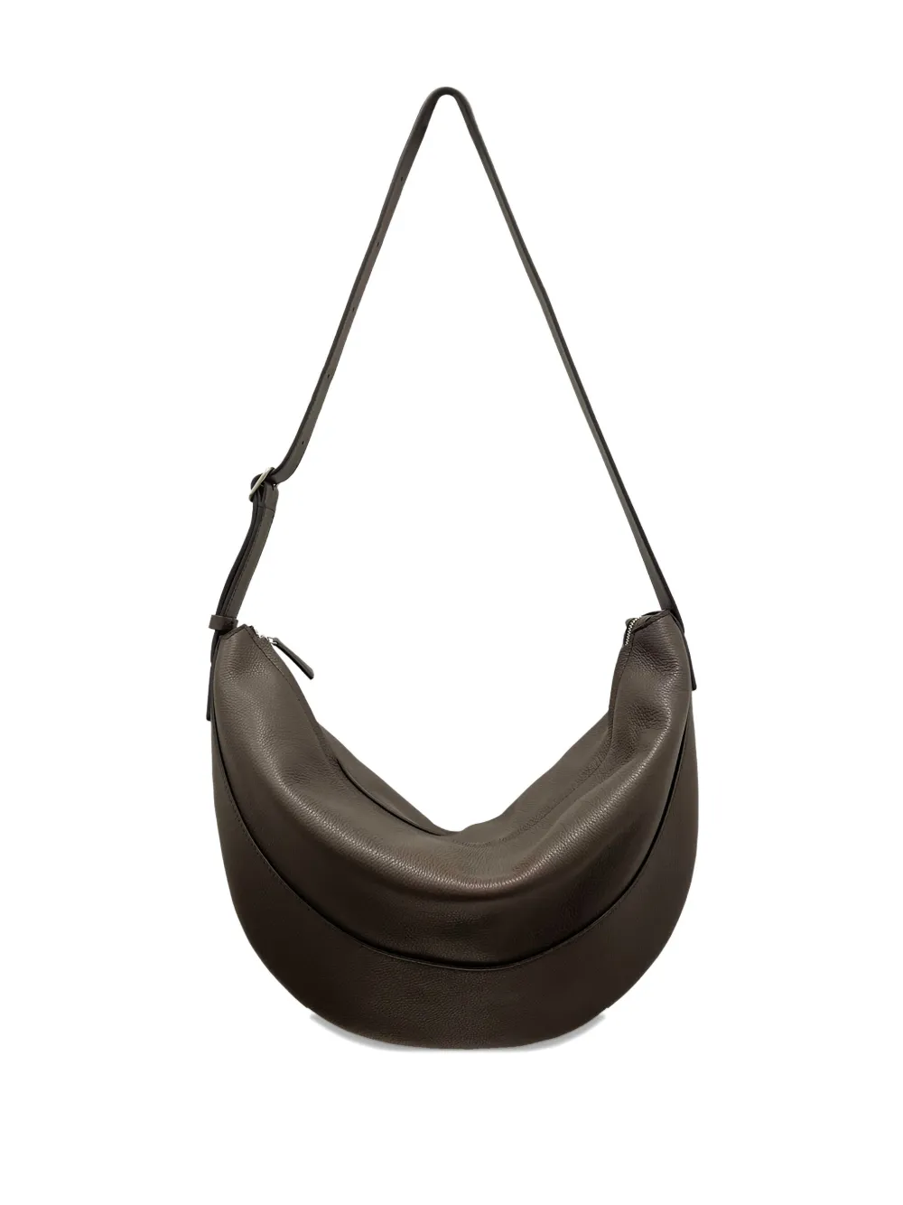 The Row Jouve Leather Shoulder Bag In Brown