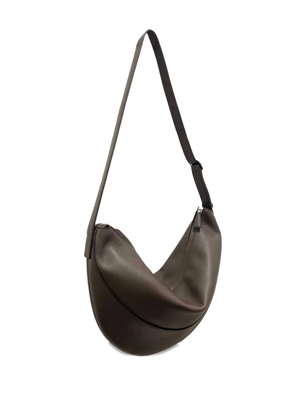 The Row Jouve Leather Shoulder Bag In Brown