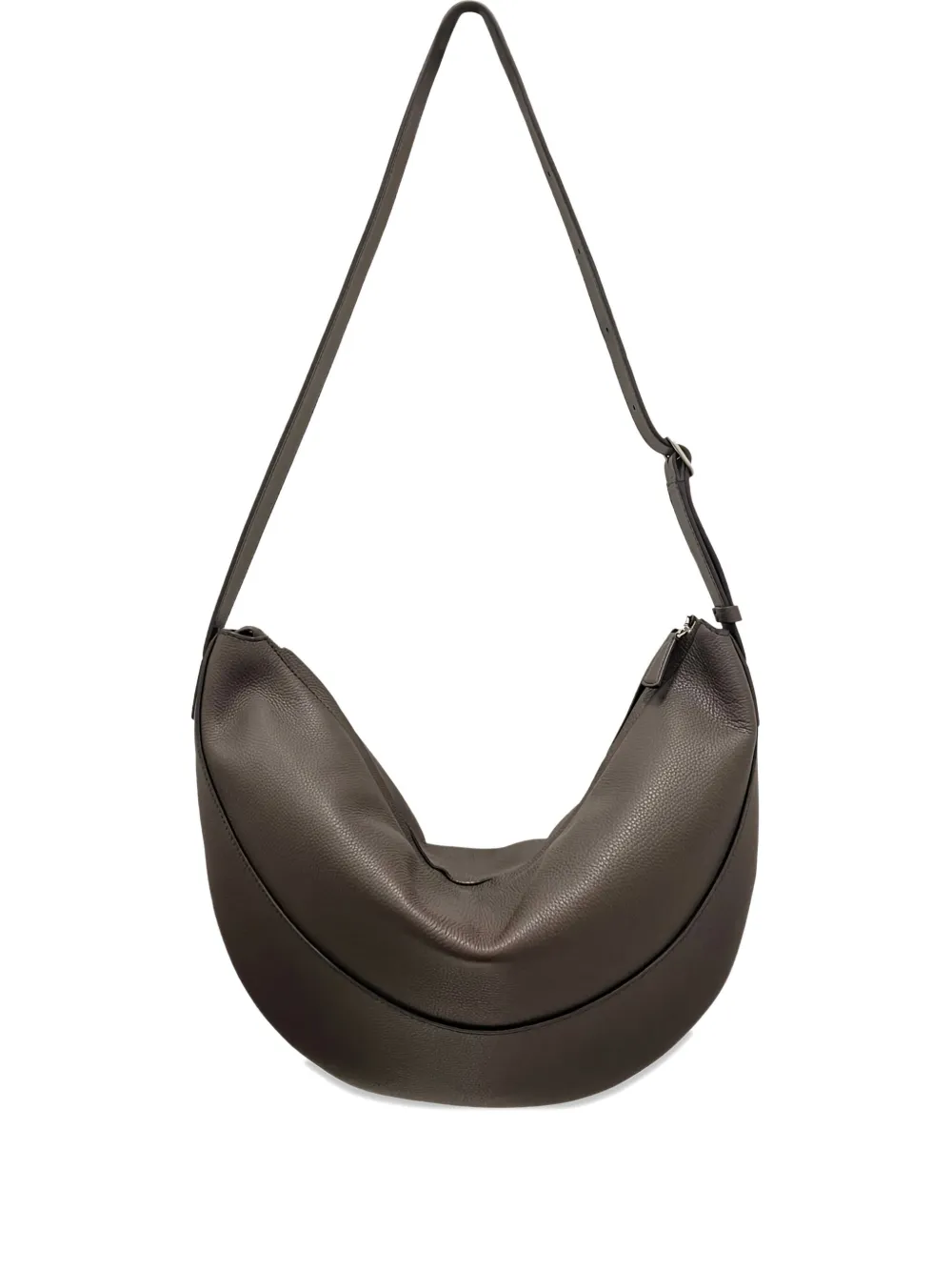 The Row Jouve Leather Shoulder Bag In Brown