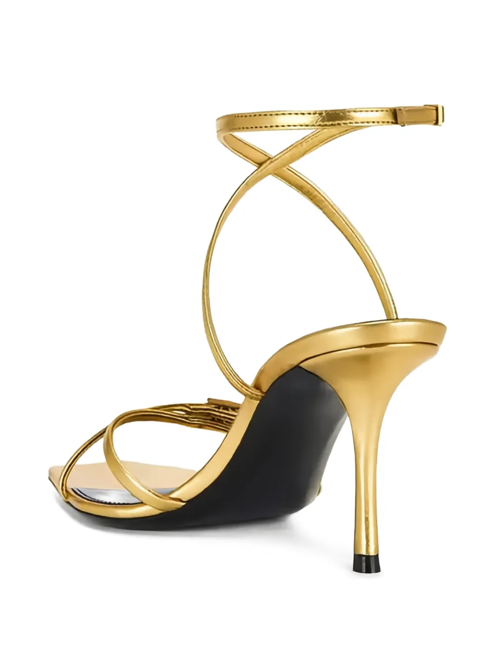 Saint Laurent 75 mm Lydia sandalen met enkelbandje Goud