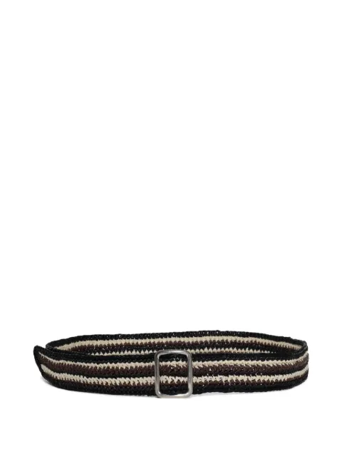 The Row Ara striped buckle belt