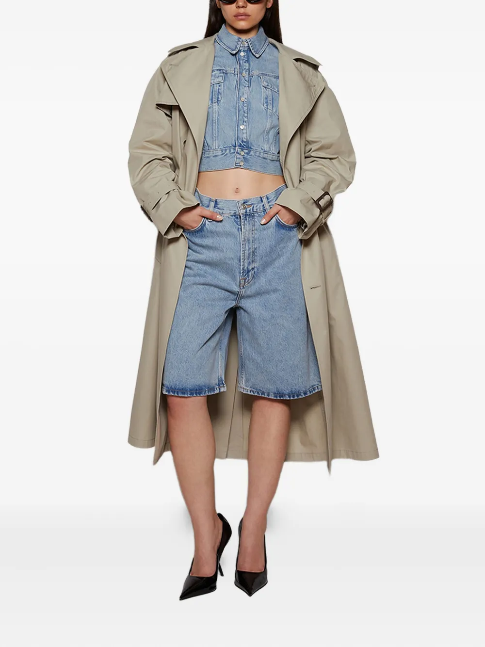 WARDROBE.NYC double-breasted belted trench coat | Trench Coats & Raincoats | Image 2