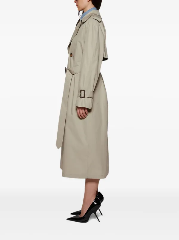 double-breasted Belted Trench Coat Grey FARFETCH PH