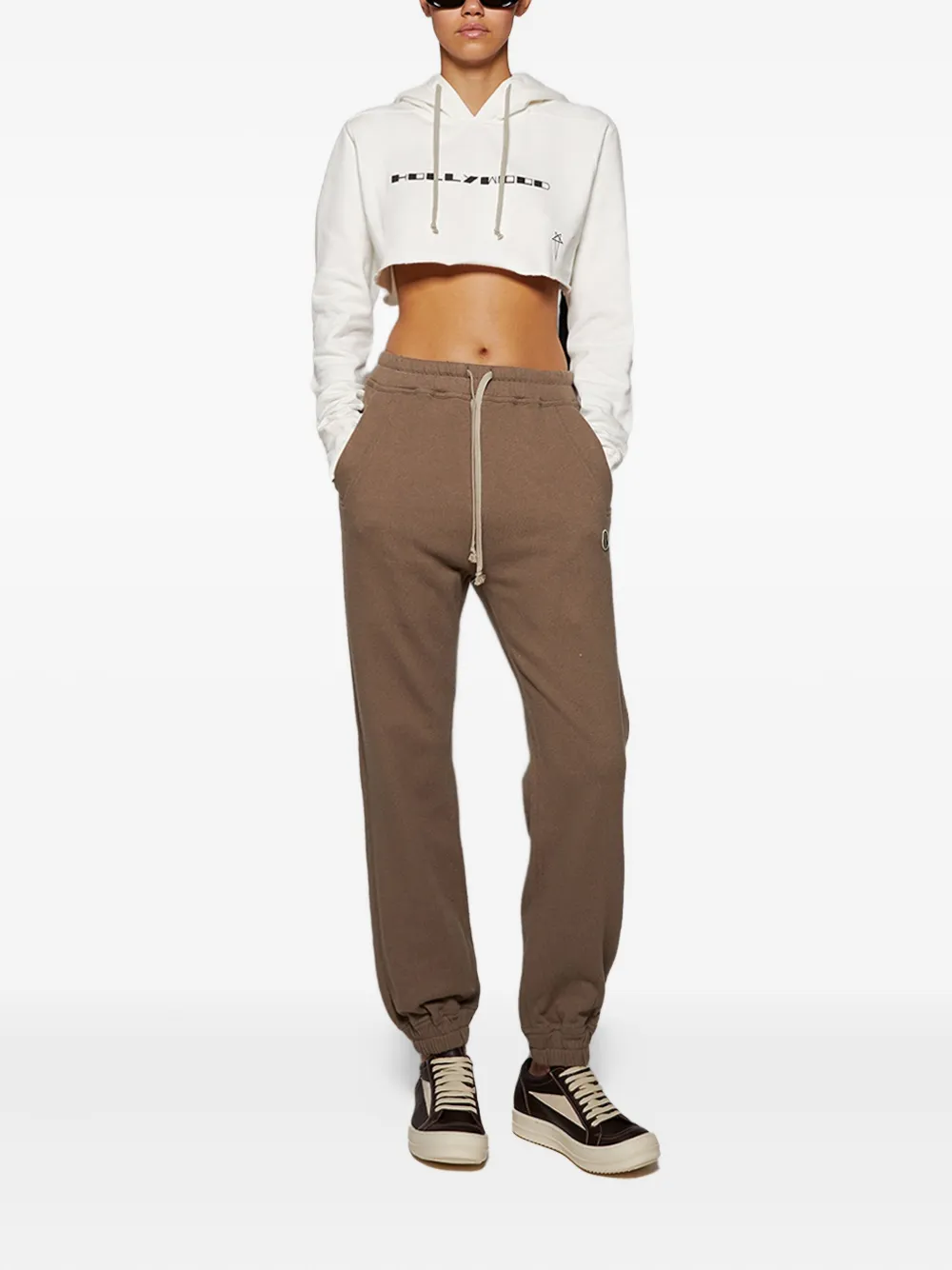 Rick Owens DRKSHDW Cropped hoodie - Beige