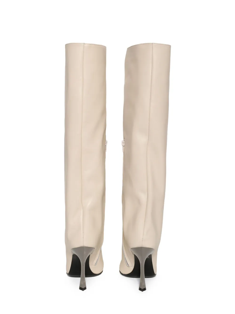Mugler 95mm leather boots White