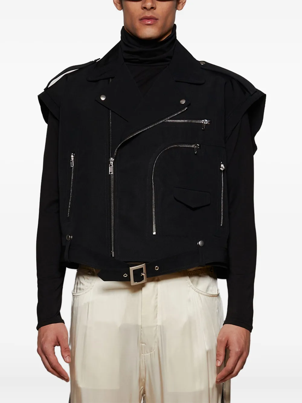 Rick Owens cropped biker vest | Vests & Tank Tops | Image 2
