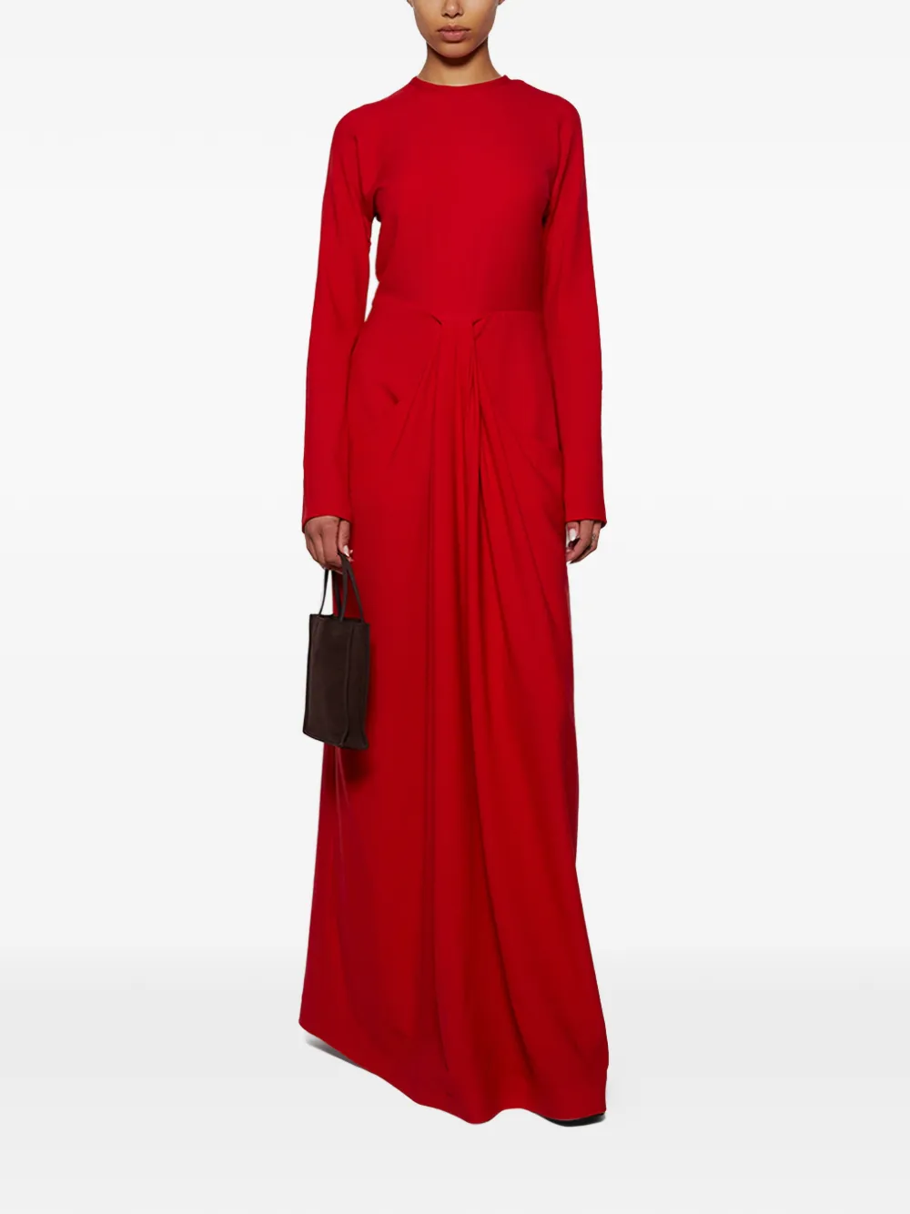 The Row Small To Go Tote Bag In Burgundy