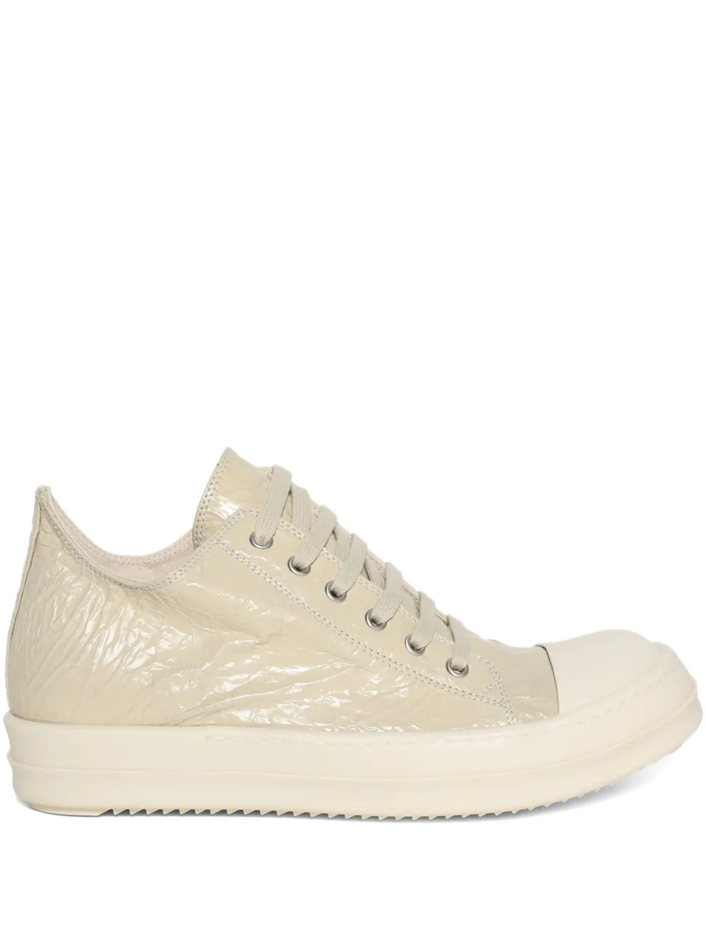 textured lace-up sneakers