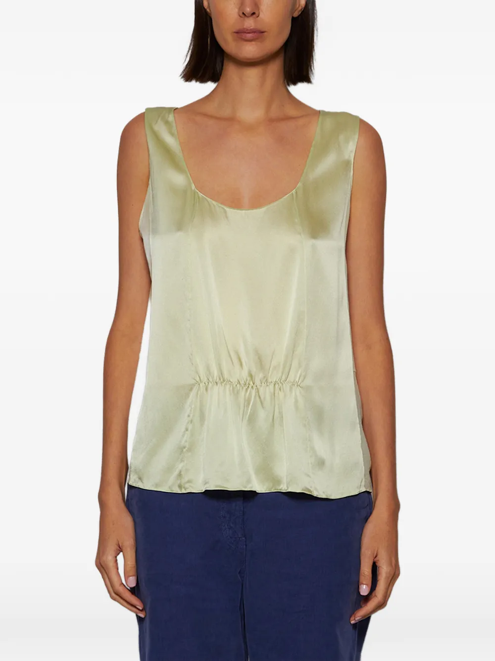  The Row Dinara Gathered-detailed Top - Green 