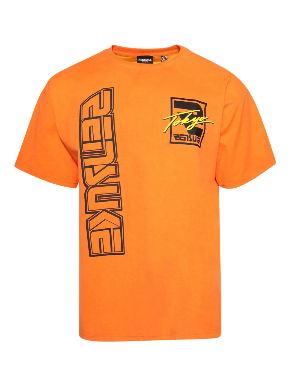 RENSUKE TOKYO graphic-print cotton T-shirt - オレンジ RENSUKE TOKYO graphic-print cotton T-shirt - オレンジ