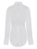 Jean Paul Gaultier draped zip-back shirt dress - White