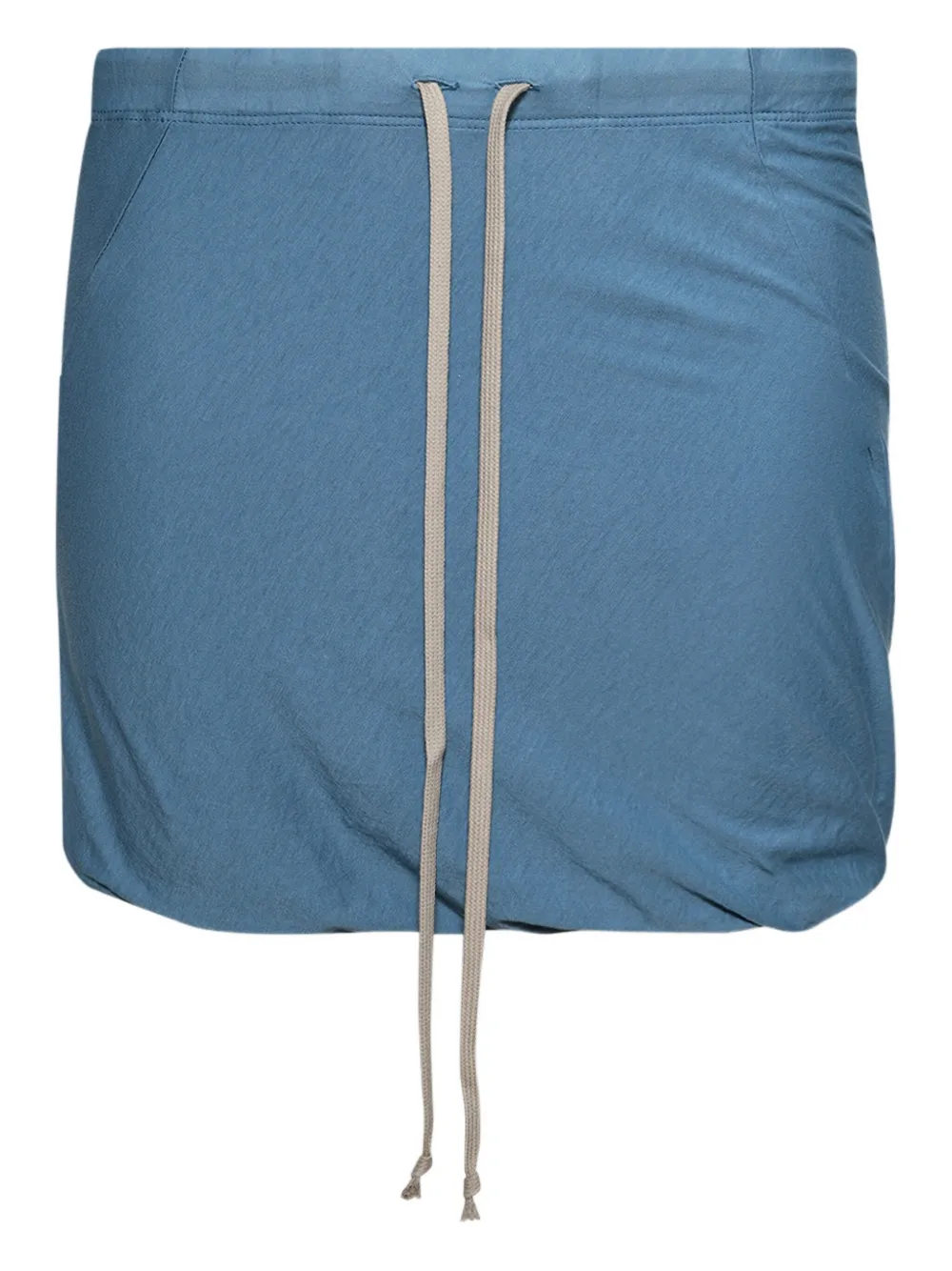 Rick Owens Drkshdw Buds Drawstring Mini Skirt In Blue