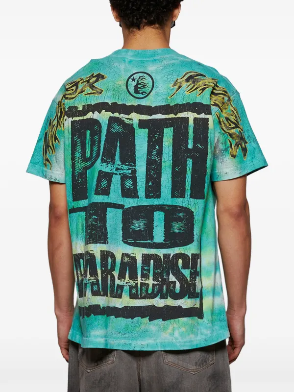 hellstar HELLSTAR graphic-print T-shirt | Green | FARFETCH