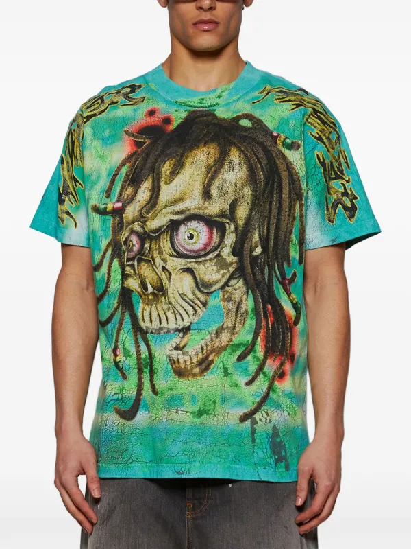 HELLSTAR graphic-print T-shirt | Green | FARFETCH