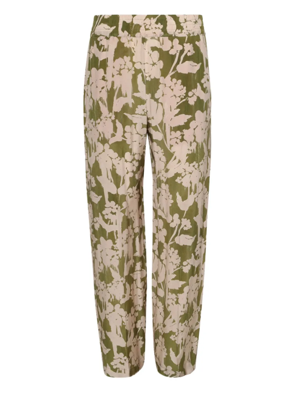 Victoria Beckham floral-print trousers Groen