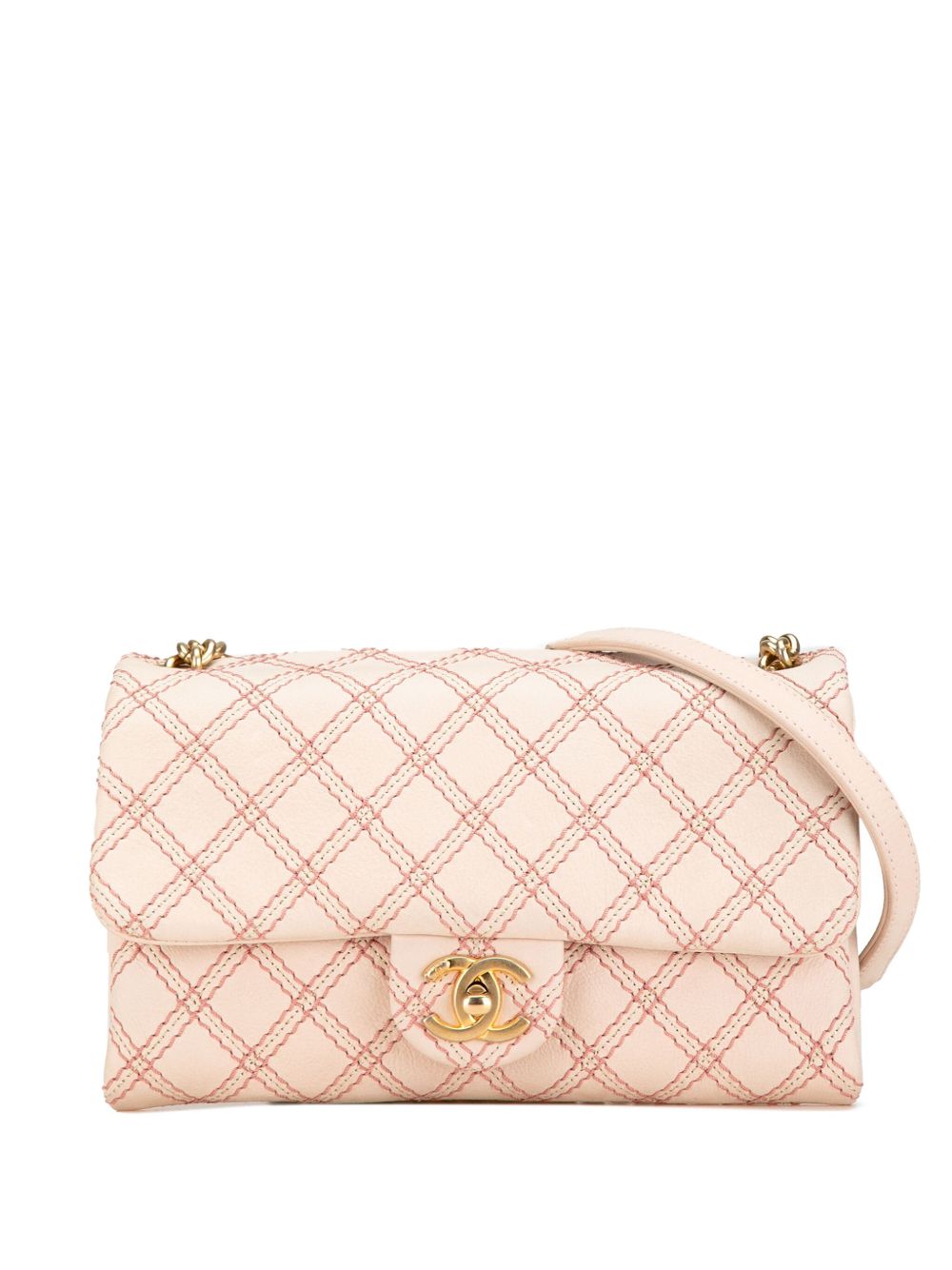 CHANEL 2014 SMALL CALFSKIN TRIPLE STITCHED FLAP CROSSBODY BAG