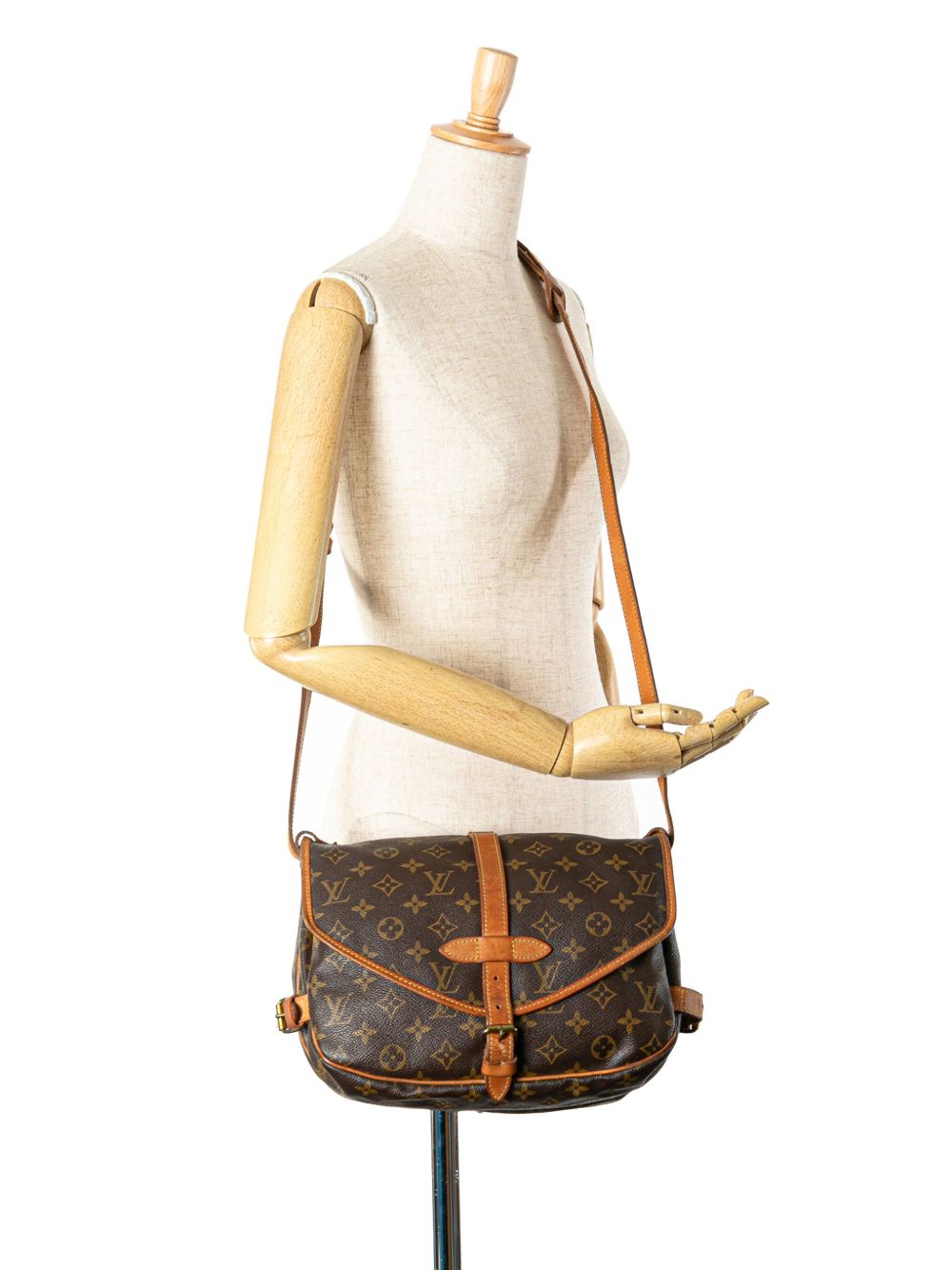 Louis Vuitton Pre-Owned 1991 Saumur 30 crossbodytas met monogram - Bruin