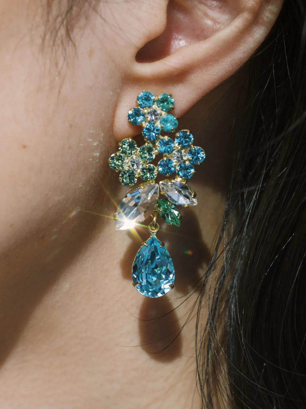 Jennifer Behr Bouquet earrings - Blauw