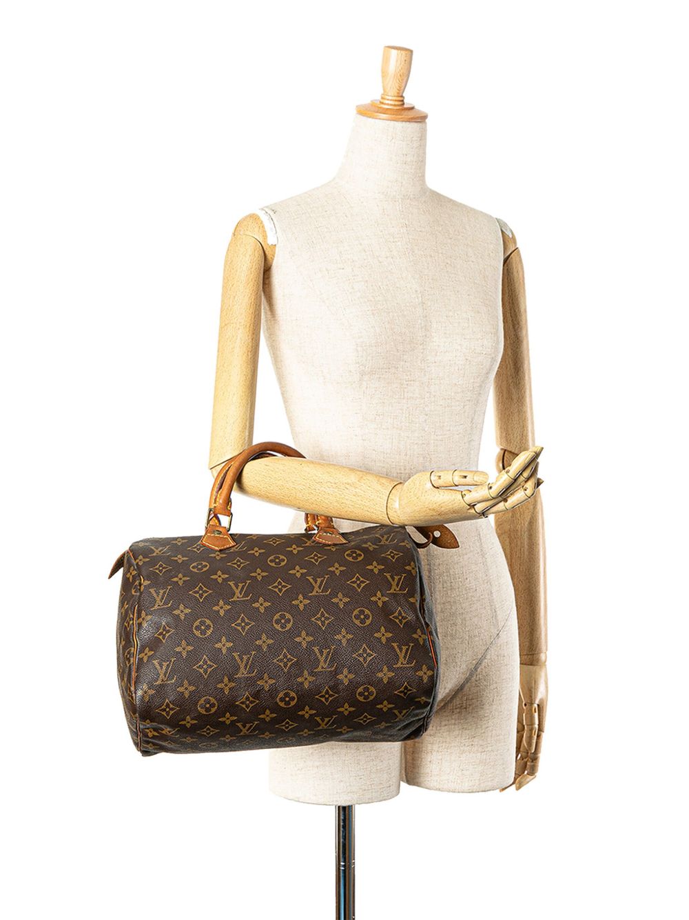 Louis Vuitton Pre-Owned 1996 Speedy 30 Boston tas met monogram - Bruin