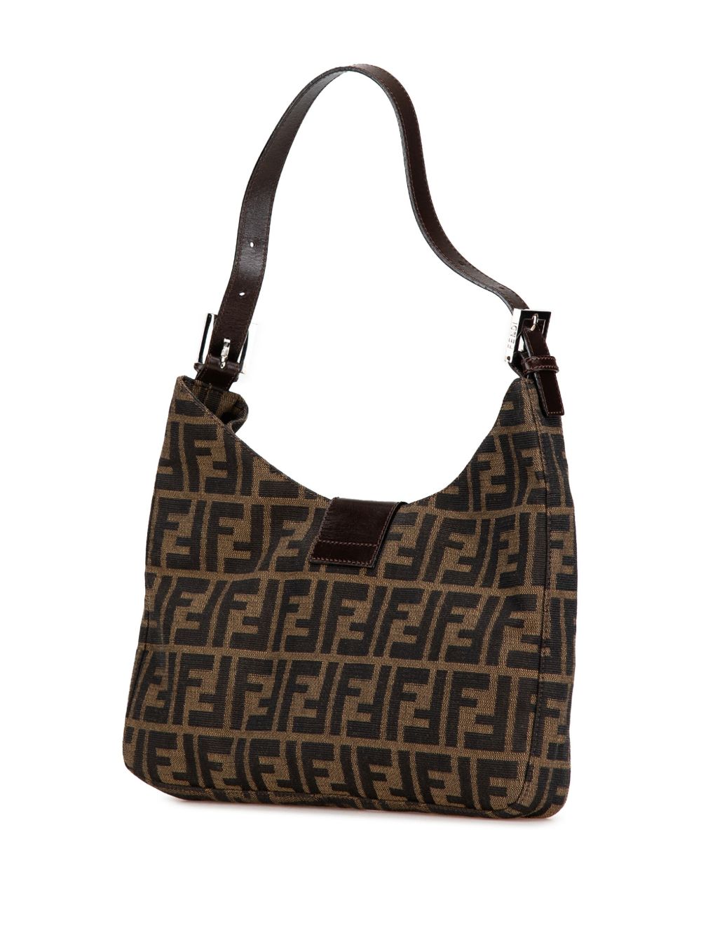 FENDI 2000-2010 ZUCCA CANVAS SHOULDER BAG