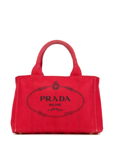 Prada Pre-Owned 2010-2024 Small Canapa Logo satchel