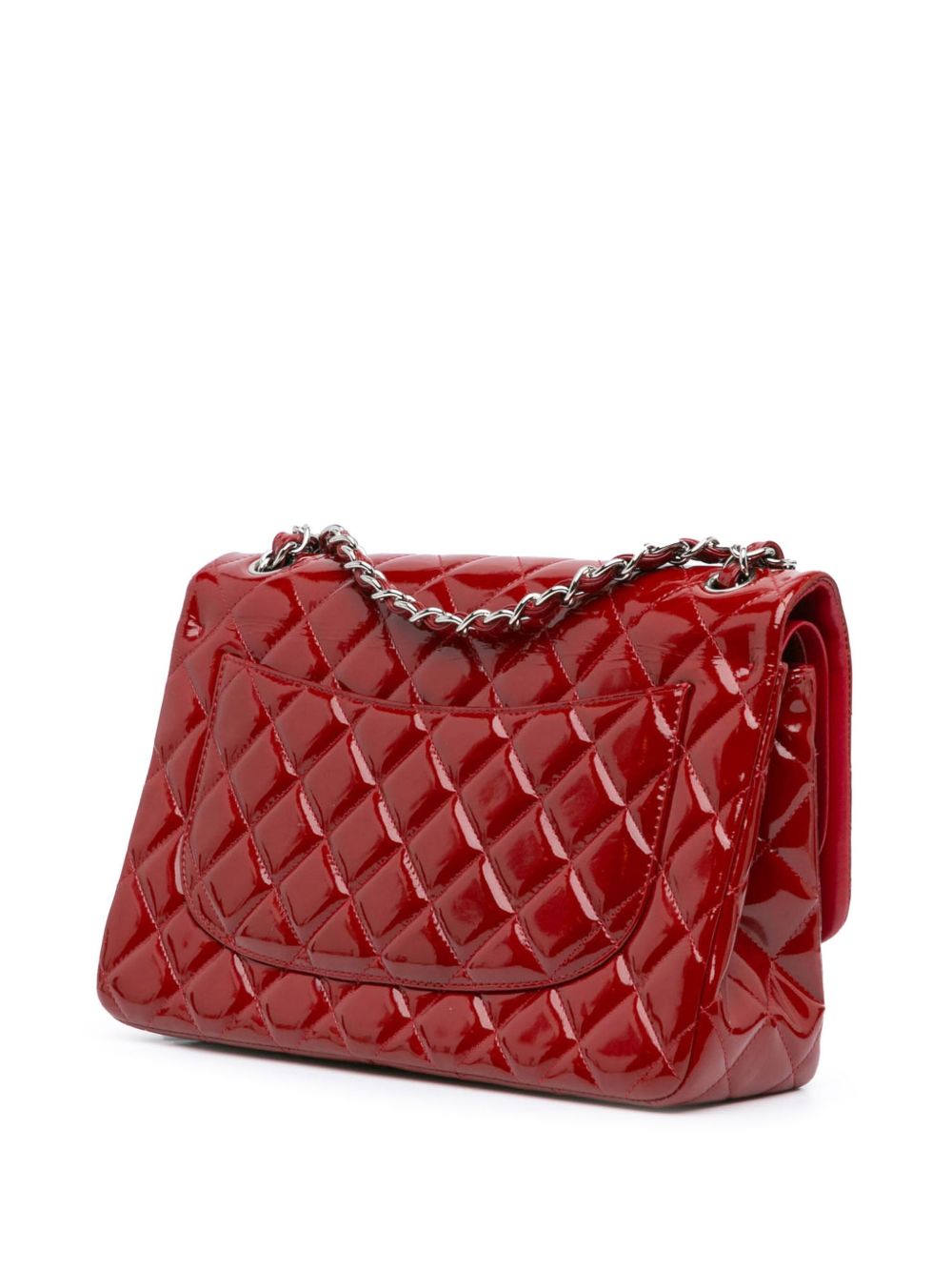 CHANEL 2011 JUMBO CLASSIC PATENT DOUBLE FLAP SHOULDER BAG