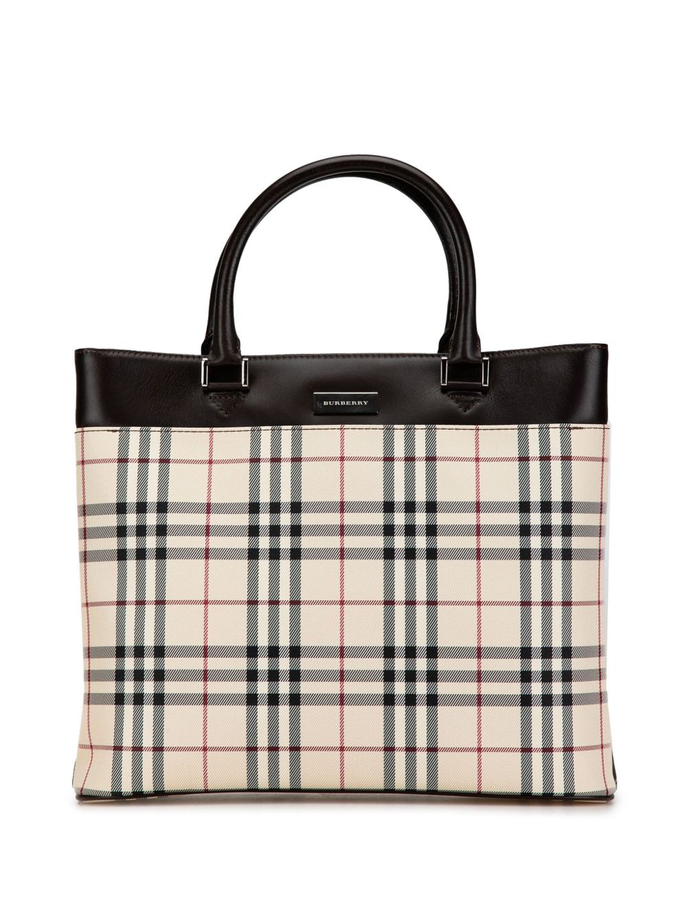 BURBERRY 2000-2017 HOUSE CHECK CANVAS TOTE BAG