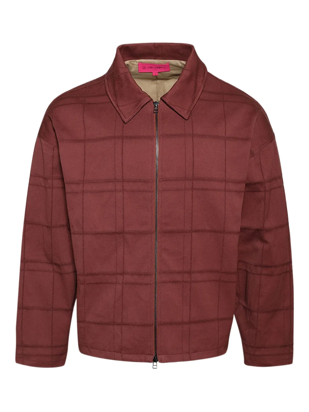 The Elder Statesman check-patterned zip-up jacket | Brown | Image 1