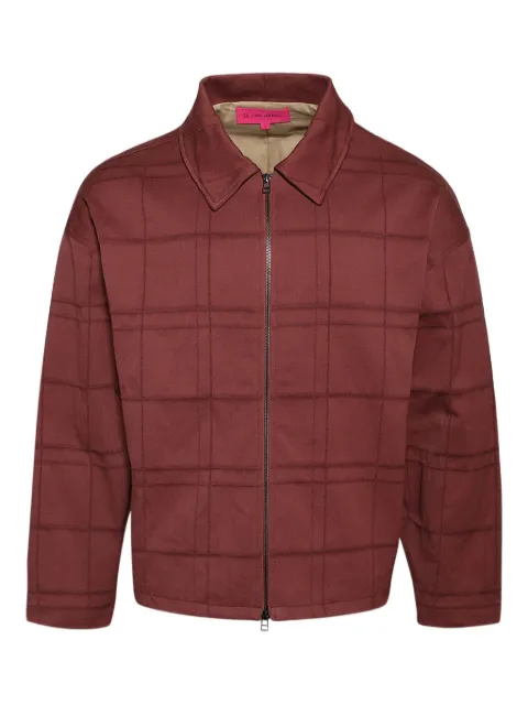 The Elder Statesman check-patterned zip-up jacket