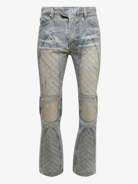Who Decides War rhinestone-embellished jeans