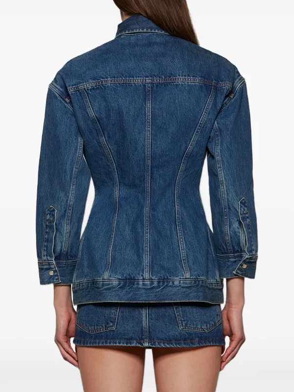 【関税込み】WARDROBE.NYC ブルー Contour デニムジャケット Blue Contour Denim Jacket by WARDROBE.NYC on Sale
