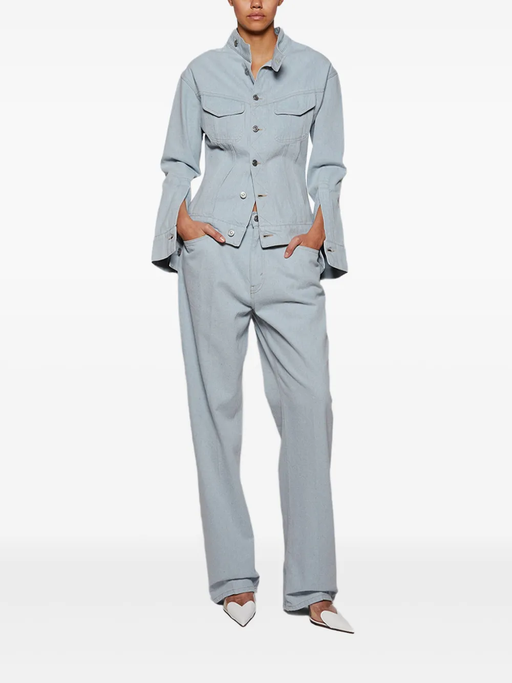 Victoria Beckham kick-pocket jeans Blauw