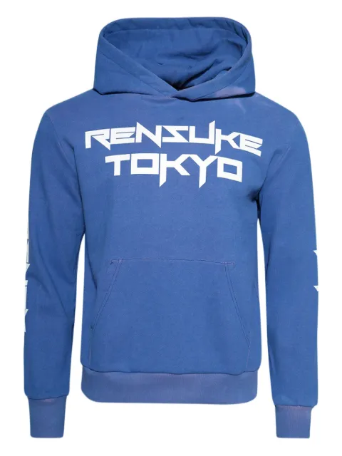RENSUKE TOKYO logo print cotton hoodie
