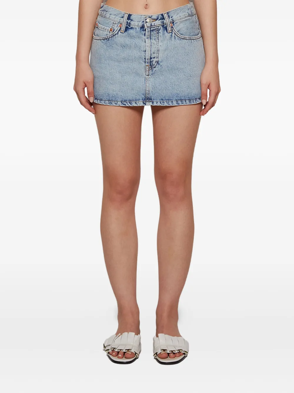 WARDROBE.NYC Mini-spijkerrok Blauw