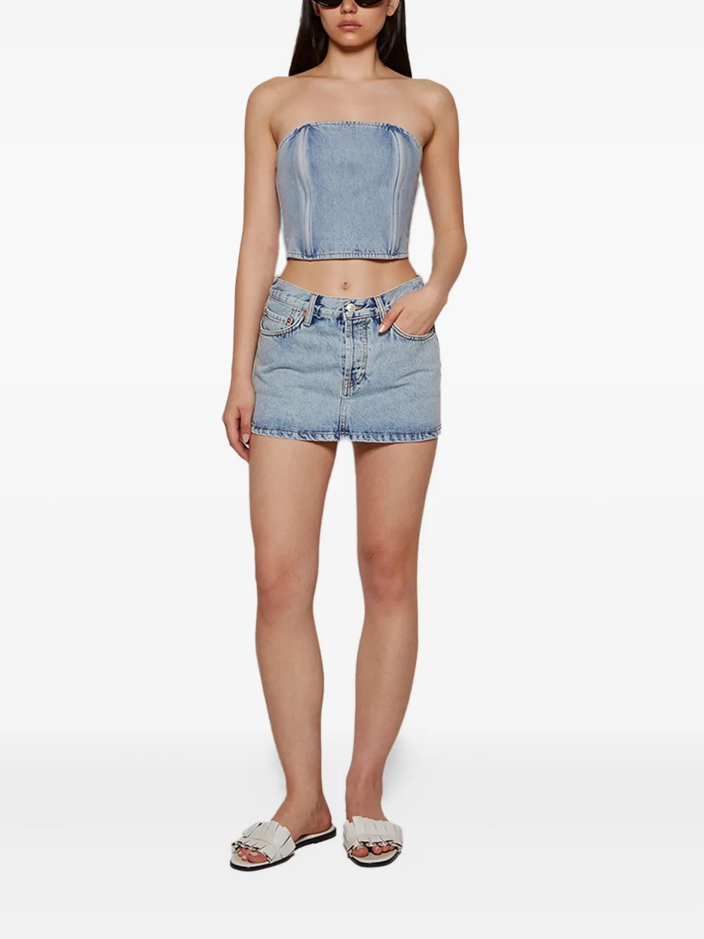 WARDROBE.NYC denim mini skirt | Fitted Skirts | Image 2