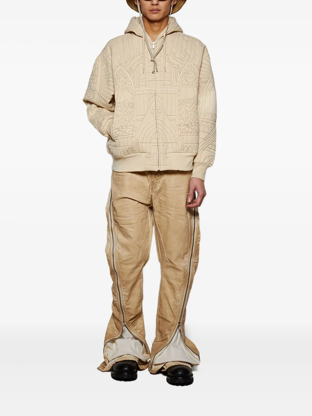 Rick Owens DRKSHDW Jeans met ritsdetail - Beige