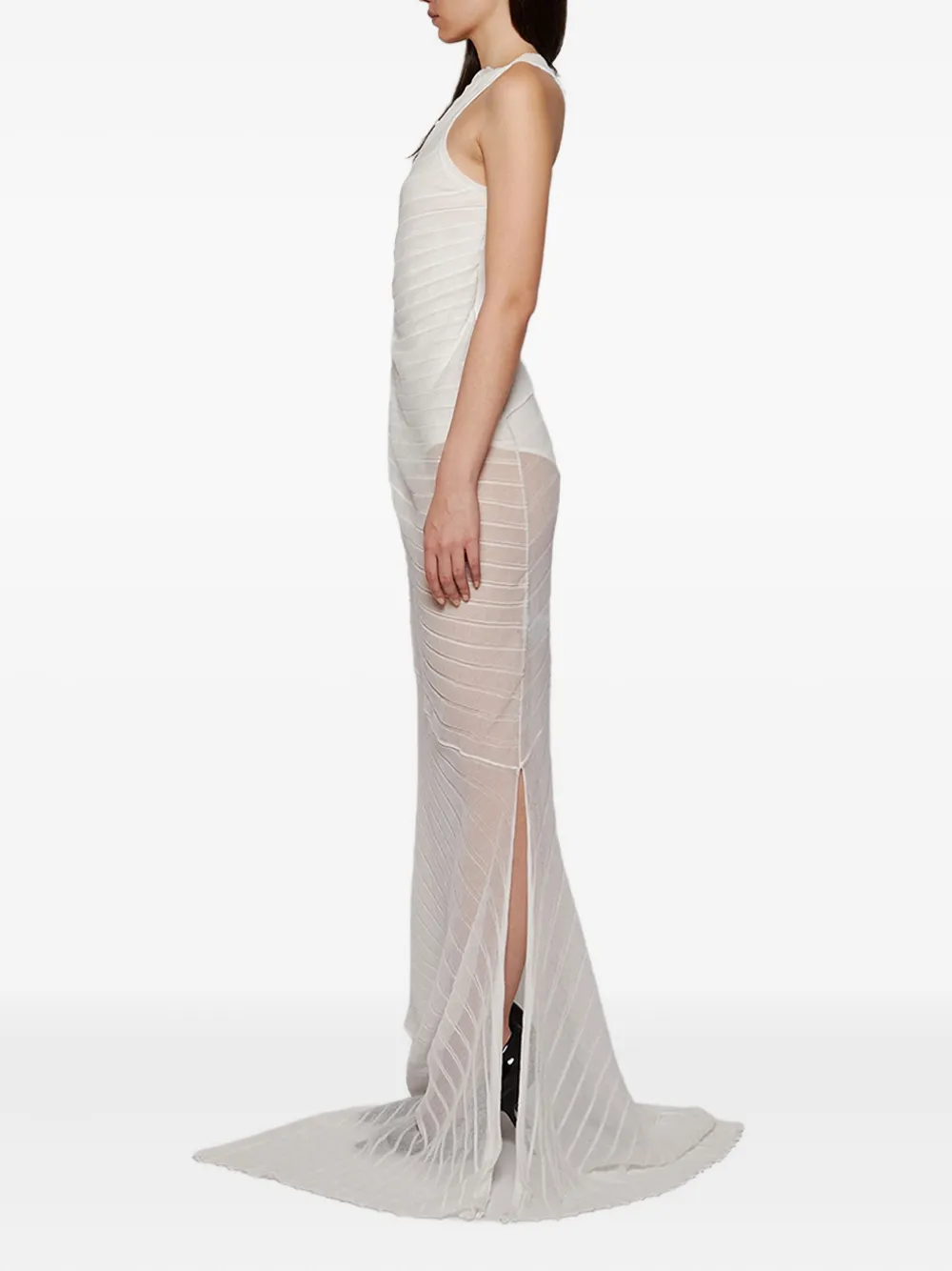 Victoria Beckham gathered sleeveless dress Wit