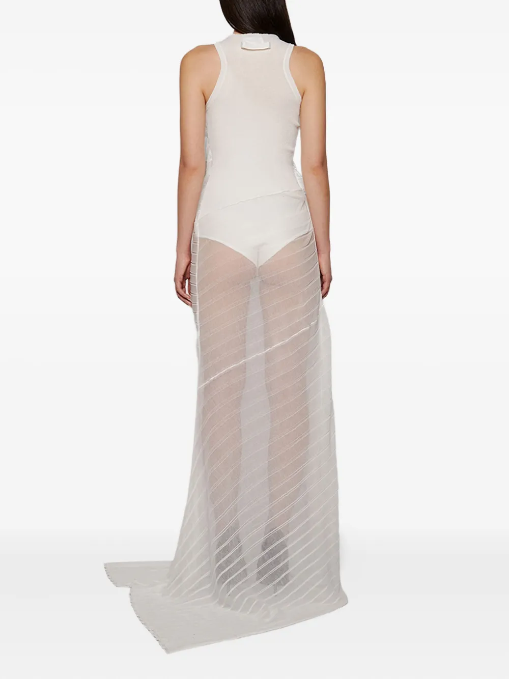 Victoria Beckham gathered sleeveless dress Wit