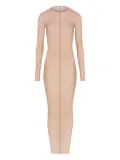 Jean Paul Gaultier spiral-print mesh maxi dress - Neutrals