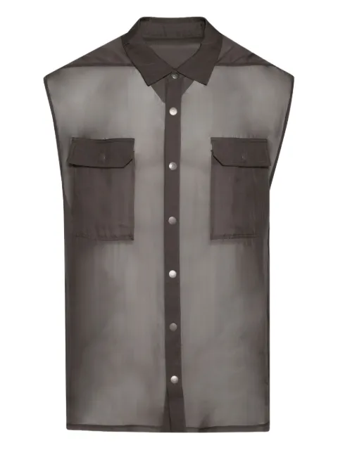 Rick Owens sheer sleeveless shirt