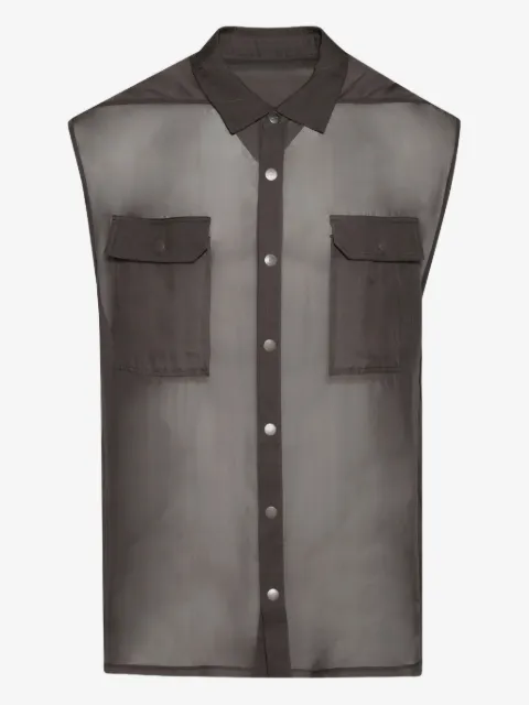 Rick Owens sheer sleeveless shirt