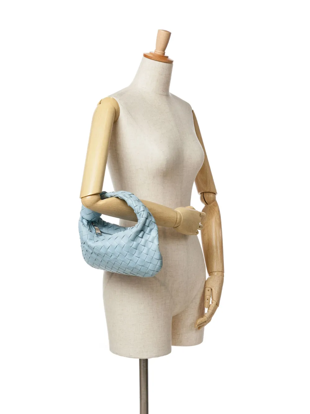 Bottega Veneta Pre-Owned 2012-2023 Mini Nappa Intrecciato Jodie hobo tas - Blauw