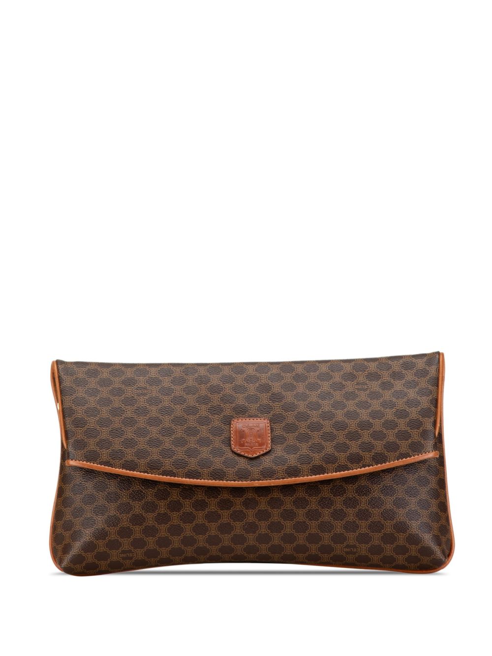 Céline Pre-Owned 2007 Macadam Coated Canvas clutch bag - Brown