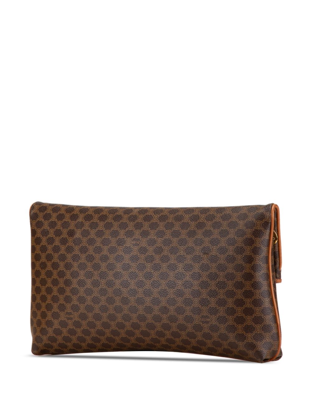 CELINE 2007 MACADAM COATED CANVAS CLUTCH BAG