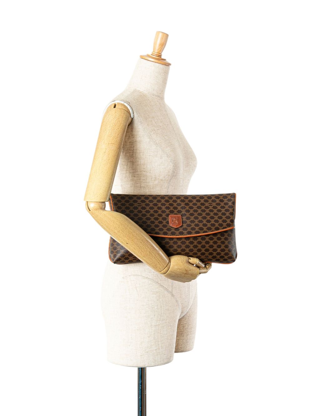 Céline Pre-Owned 2007 Macadam Coated Canvas clutch bag - Brown