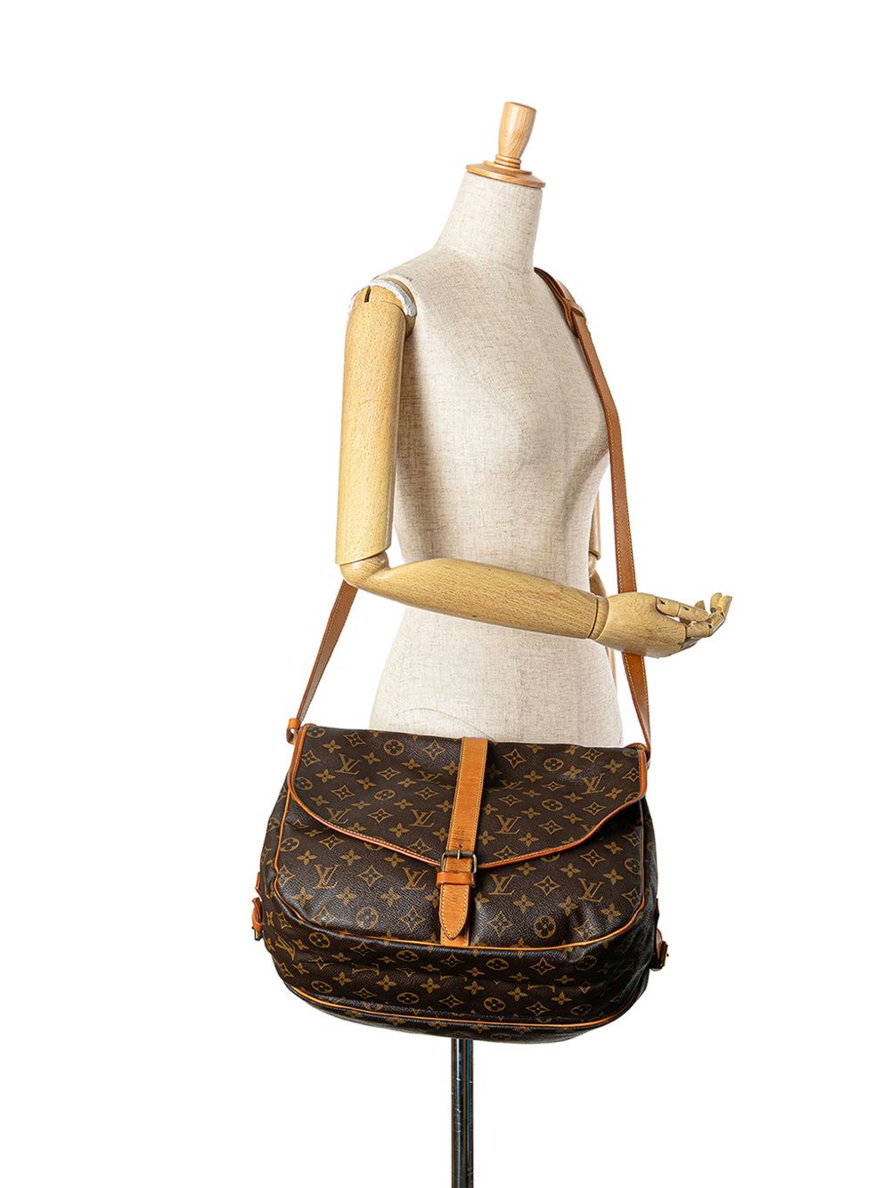 Louis Vuitton Pre-Owned 1995 Saumur 35 crossbodytas met monogram - Bruin